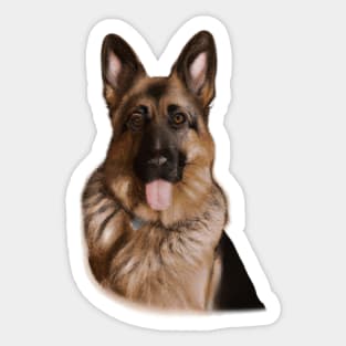 Cute German Shepherd Drawing Sticker